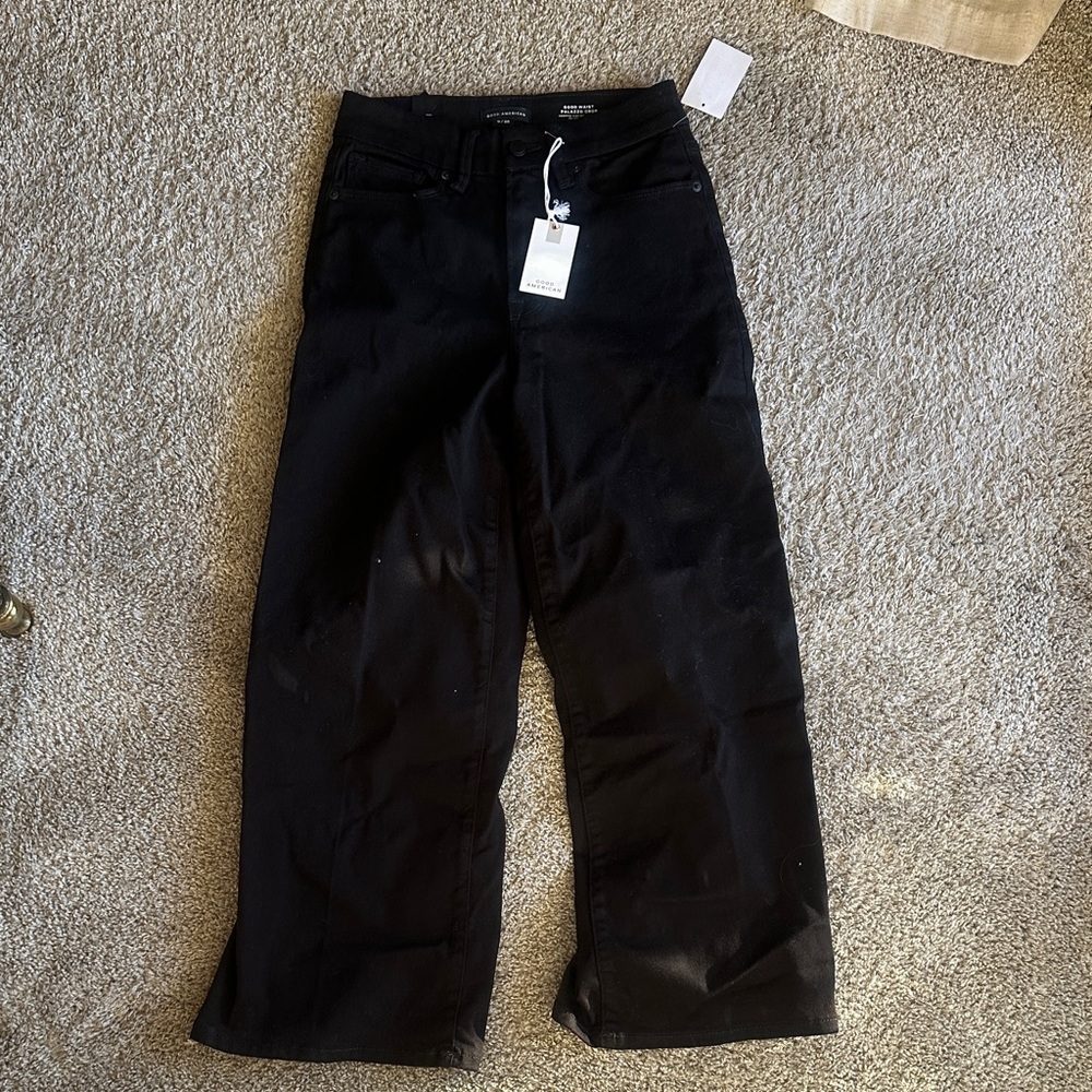 Good American Black Flare & Wide Leg Jeans